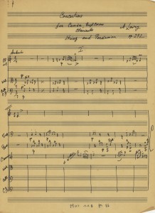 Kanun score Handwritten score, Concertino for Kanun (Qanun), English Horn, Clarinet, Strings and Percussion