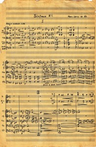 Symphony No. 1 - handwritten by Marc Lavry Symphony No. 1 - handwritten by Marc Lavry